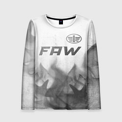 Лонгслив женский FAW - white gradient посередине, цвет: 3D-принт