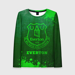 Лонгслив женский Everton - green gradient, цвет: 3D-принт