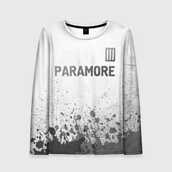 Лонгслив женский Paramore - white gradient посередине, цвет: 3D-принт