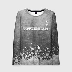 Лонгслив женский Tottenham - grey gradient посередине, цвет: 3D-принт