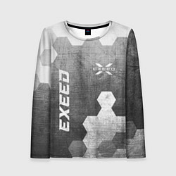 Женский лонгслив Exeed - grey gradient вертикально