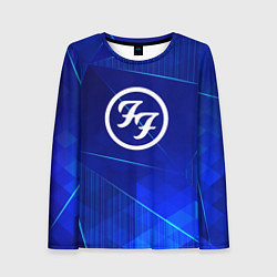 Лонгслив женский Foo Fighters blue poly, цвет: 3D-принт