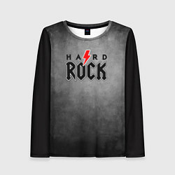 Женский лонгслив Hard rock on dark grey