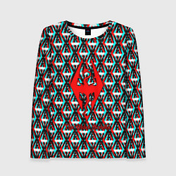 Женский лонгслив The Elder Scrolls glitch pattern