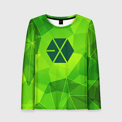 Лонгслив женский Exo green poly, цвет: 3D-принт