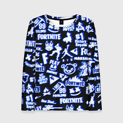 Женский лонгслив Fortnite neon game steel