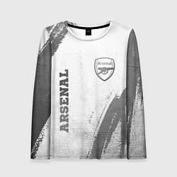 Лонгслив женский Arsenal - white gradient вертикально, цвет: 3D-принт