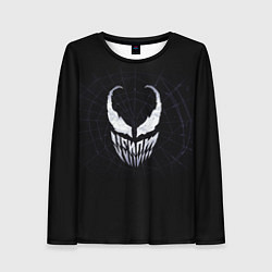Женский лонгслив Venom face - logo