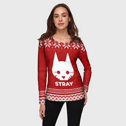 Лонгслив женский Новогодний Stray, цвет: 3D-принт — фото 2
