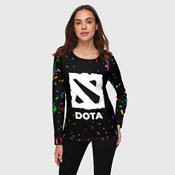 Лонгслив женский Dota конфети, цвет: 3D-принт — фото 2