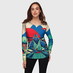 Лонгслив женский Ретро самурай, цвет: 3D-принт — фото 2