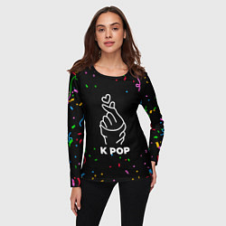 Лонгслив женский K Pop конфети, цвет: 3D-принт — фото 2
