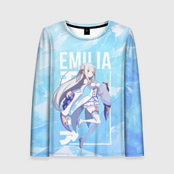 Лонгслив женский Эмилия Re:Zero, цвет: 3D-принт