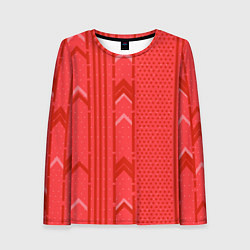 Женский лонгслив Закулисье красные обои