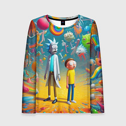 Лонгслив женский Рик и Морти - сюрреалистическая фантазия, цвет: 3D-принт