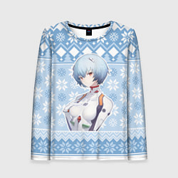 Лонгслив женский Rei christmas sweater Evangelion, цвет: 3D-принт