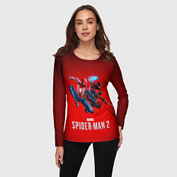 Лонгслив женский Два паука Marvel spider man 2, цвет: 3D-принт — фото 2