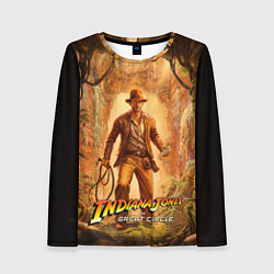 Лонгслив женский Инди Indiana Jones and the great circle, цвет: 3D-принт