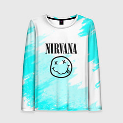 Лонгслив женский Nirvana rock music color, цвет: 3D-принт