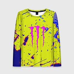 Лонгслив женский Monster energy краски, цвет: 3D-принт