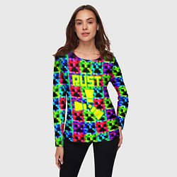 Лонгслив женский Minecraft x rust, цвет: 3D-принт — фото 2