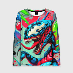 Лонгслив женский Свирепый Веном - граффити, цвет: 3D-принт