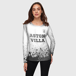 Лонгслив женский Aston Villa - white gradient посередине, цвет: 3D-принт — фото 2