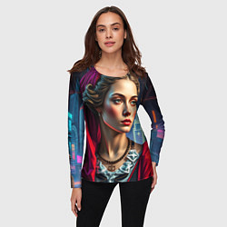 Лонгслив женский Классика в современной обработке, цвет: 3D-принт — фото 2