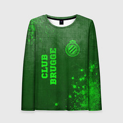 Женский лонгслив Club Brugge - green gradient вертикально