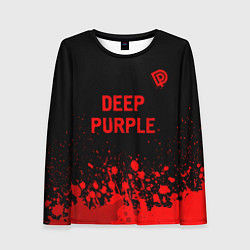 Лонгслив женский Deep Purple - red gradient посередине, цвет: 3D-принт