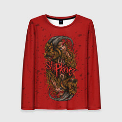 Лонгслив женский Слипкнот гранж рога, цвет: 3D-принт