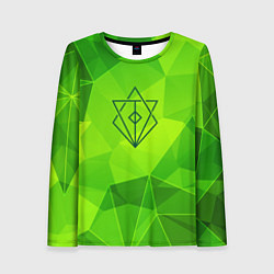 Лонгслив женский In Flames green poly, цвет: 3D-принт
