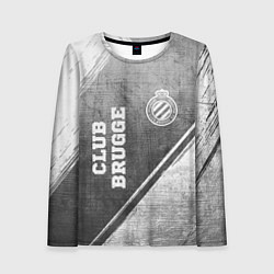 Лонгслив женский Club Brugge - grey gradient вертикально, цвет: 3D-принт