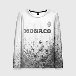 Лонгслив женский Monaco - white gradient посередине, цвет: 3D-принт