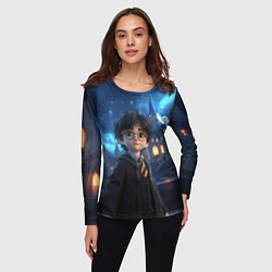 Лонгслив женский Гарри Поттер в галстуке, цвет: 3D-принт — фото 2