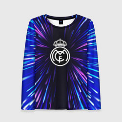 Лонгслив женский Real Madrid neon energy, цвет: 3D-принт
