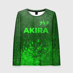 Лонгслив женский Akira - green gradient посередине, цвет: 3D-принт