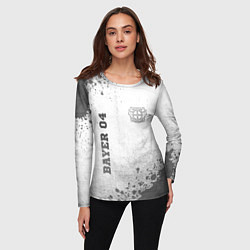 Лонгслив женский Bayer 04 - white gradient вертикально, цвет: 3D-принт — фото 2