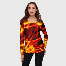 Лонгслив женский Огненный трек, цвет: 3D-принт — фото 2