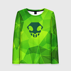 Лонгслив женский Bleach green poly, цвет: 3D-принт