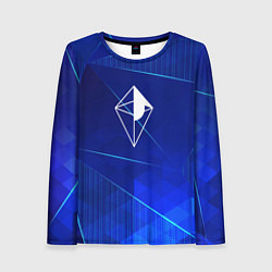 Лонгслив женский No Mans Sky blue poly, цвет: 3D-принт