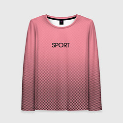 Женский лонгслив Sport розовый текстурный