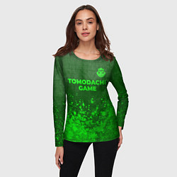 Лонгслив женский Tomodachi Game - green gradient посередине, цвет: 3D-принт — фото 2