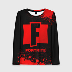 Лонгслив женский Fortnite - red gradient, цвет: 3D-принт