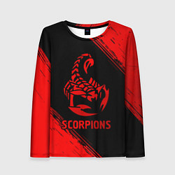 Лонгслив женский Scorpions - red gradient, цвет: 3D-принт