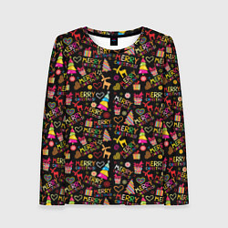 Женский лонгслив Merry Christmas - New Year