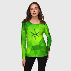 Лонгслив женский Bring Me the Horizon green poly, цвет: 3D-принт — фото 2