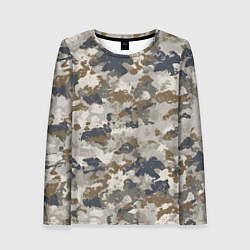 Женский лонгслив Светлый камуфляж