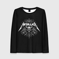 Лонгслив женский The horned skull - Metallica, цвет: 3D-принт