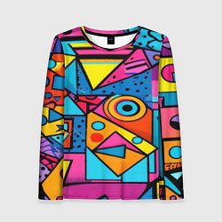 Женский лонгслив Кислая геометрия